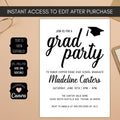 last minute graduation party invitations for high school or college graduates